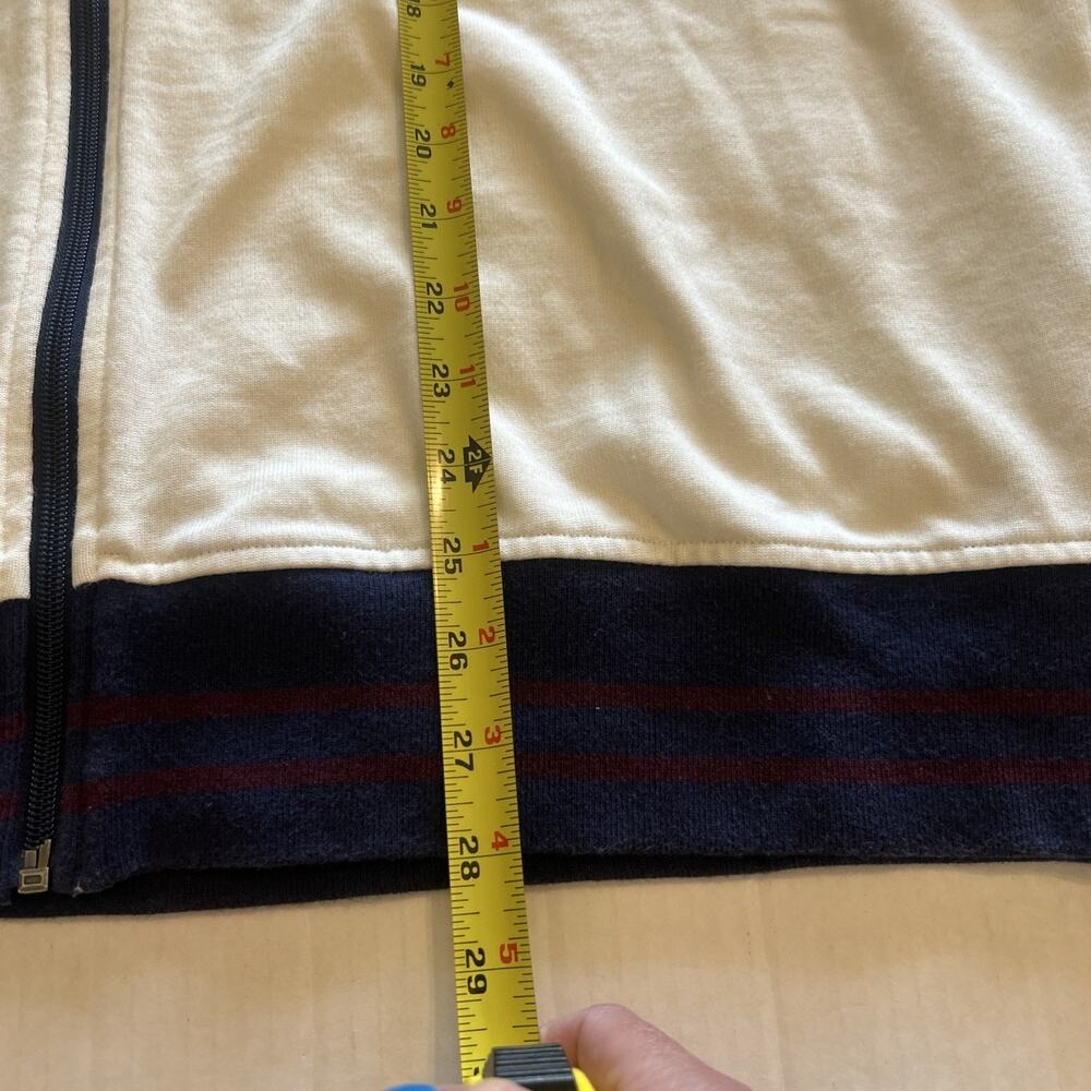 Vtg Ralph Lauren POLO full-zip LOGO White sweatshirt Contrast Trim Men’s Sz XL - Picture 8 of 13